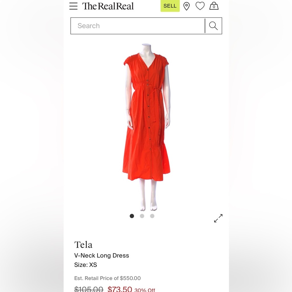 Tela Vibrant Orange Midi Dress